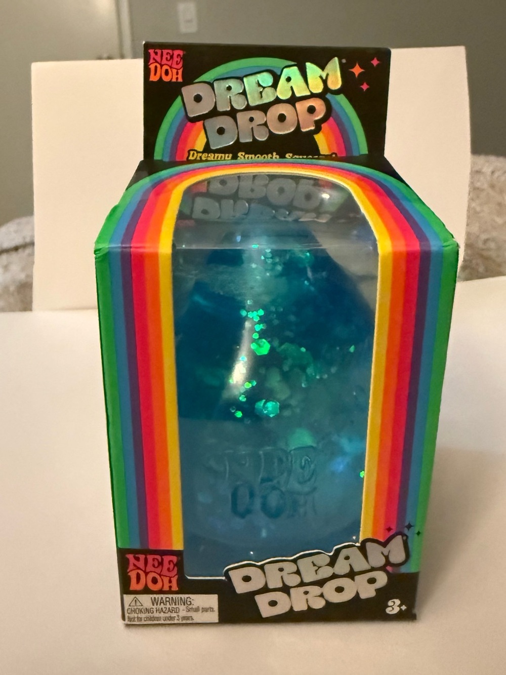 Nee Doh Dream Drop Blue Glitter Sensory Toy